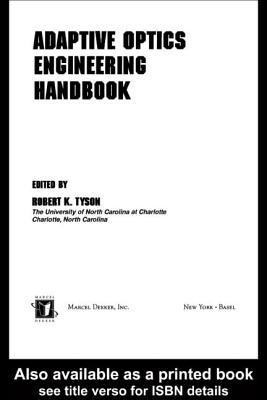 Adaptive optics engineering handbook